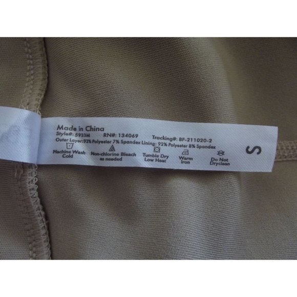 Ebb & Flow Skort Size Small Doeskin Tan Beige shorts/skirt polyester spandex - Picture 12 of 12